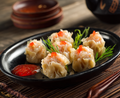 飞鱼籽虾肉猪肉烧卖 Tobiko Shrimp & Pork Siu Mai